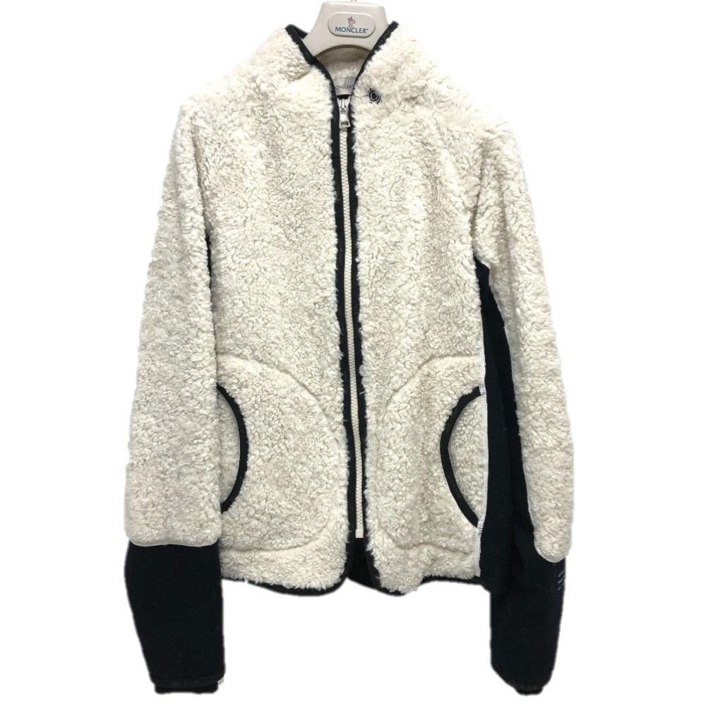 MONCLER モンクレール ジャケット 7 Moncler Frgmt Hiroshi Fujiwara コレクション オフホワイト ロゴ 長袖 ジップアップ ボア アパレル アウター ポリエステル