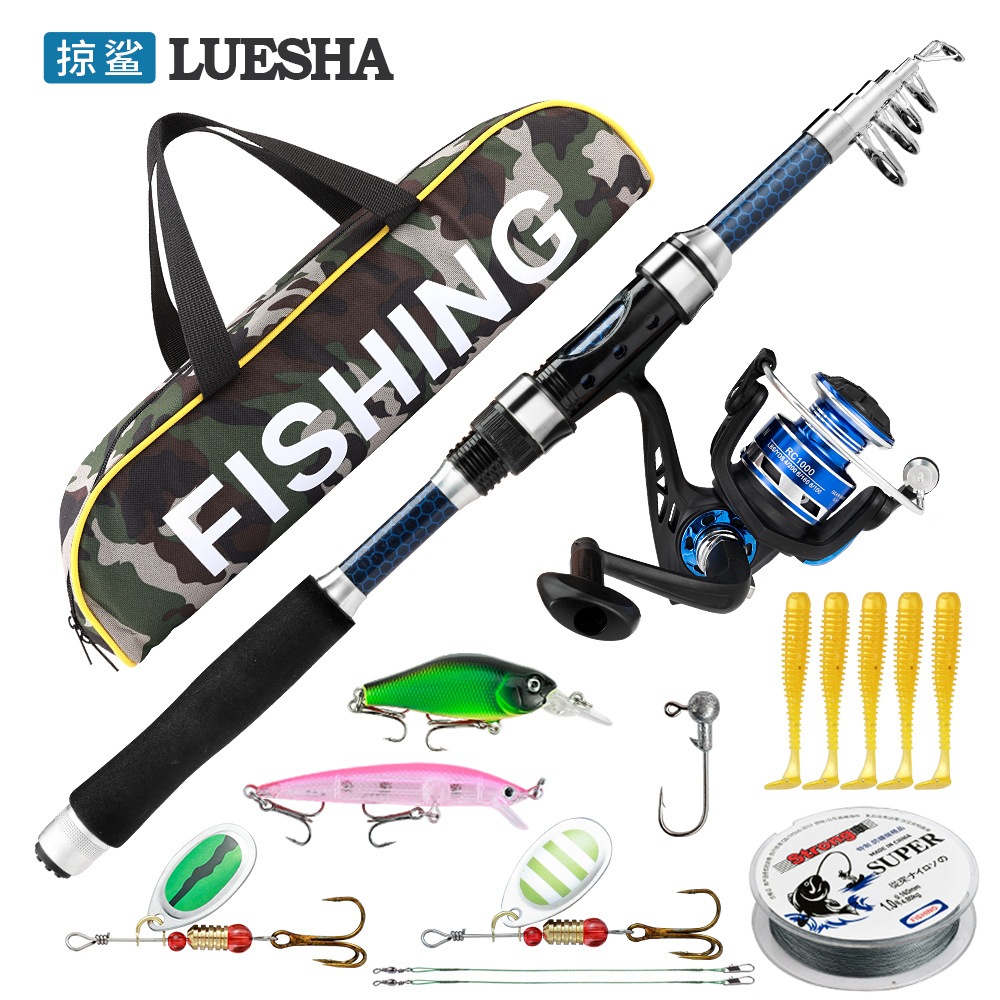 11 Shawks 1.8メートルのルヤ釣り箱パックセットセットluya Pole釣りロッド海釣りホイールハードバッドソフトバッドコンビネーション 22222