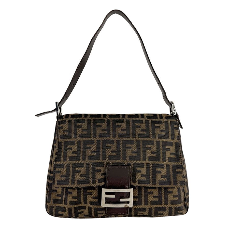フェンディ FENDI ショルダーバッグ ズッカ ナイロンキャンバス ブラウン レディース z10051