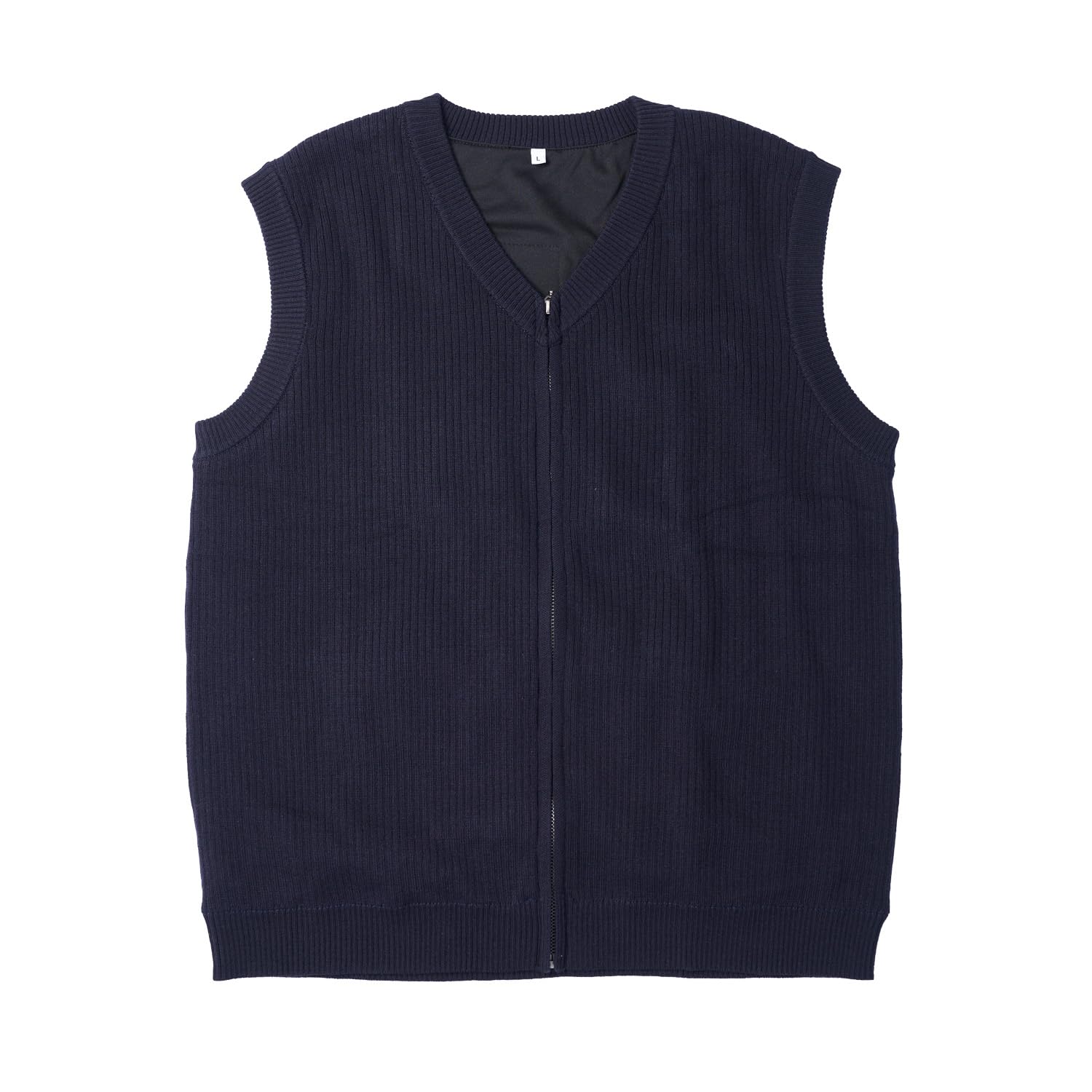 [山善] 暖かヒーターベスト 電熱ベスト LLサイズ 男女兼用 ニット 3段階温度設定 35-45度 バッテリー別売 USB Type-A ヒートベスト 洗える ブラック YNHV-2024-LL