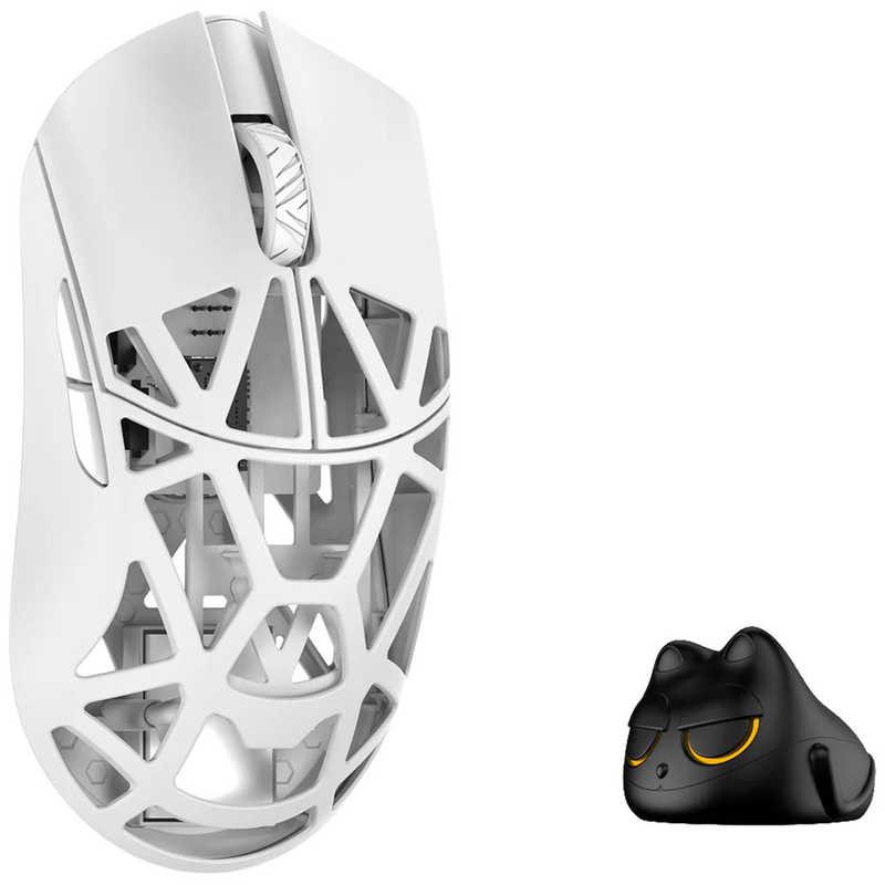KIBU　ゲーミングマウス Beast X Pro ［光学式 / 有線/無線(ワイヤレス) / 5ボタン / USB］ Milky White(Solid sides)　WL-BXPRO-MW-O-1