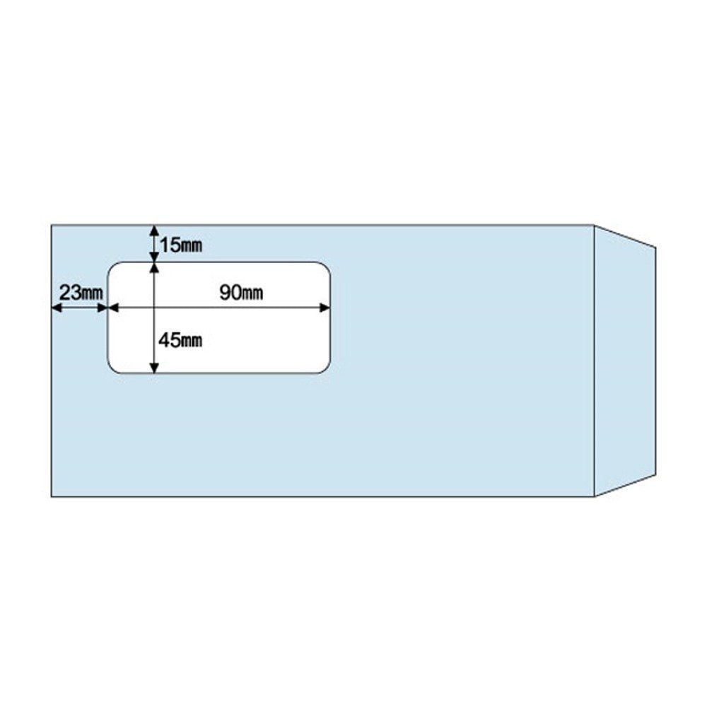 再入荷】 （まとめ買い）窓つき封筒 A4三ツ折用 アクア 100枚入 MF16 [x3] 紙製品・封筒 - qualitygb.do