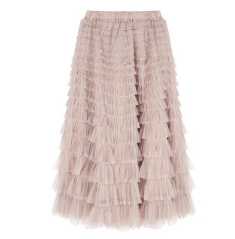 フェミニンシフォン＆フリルロングンスカート ボトム スカート ロング丈 個性的 かわいい 大人可愛い きれいめ おしゃれ 大人可愛い 大人女子 こなれ感 キュート 爽やか ナチュラル 無地 春 5,638円