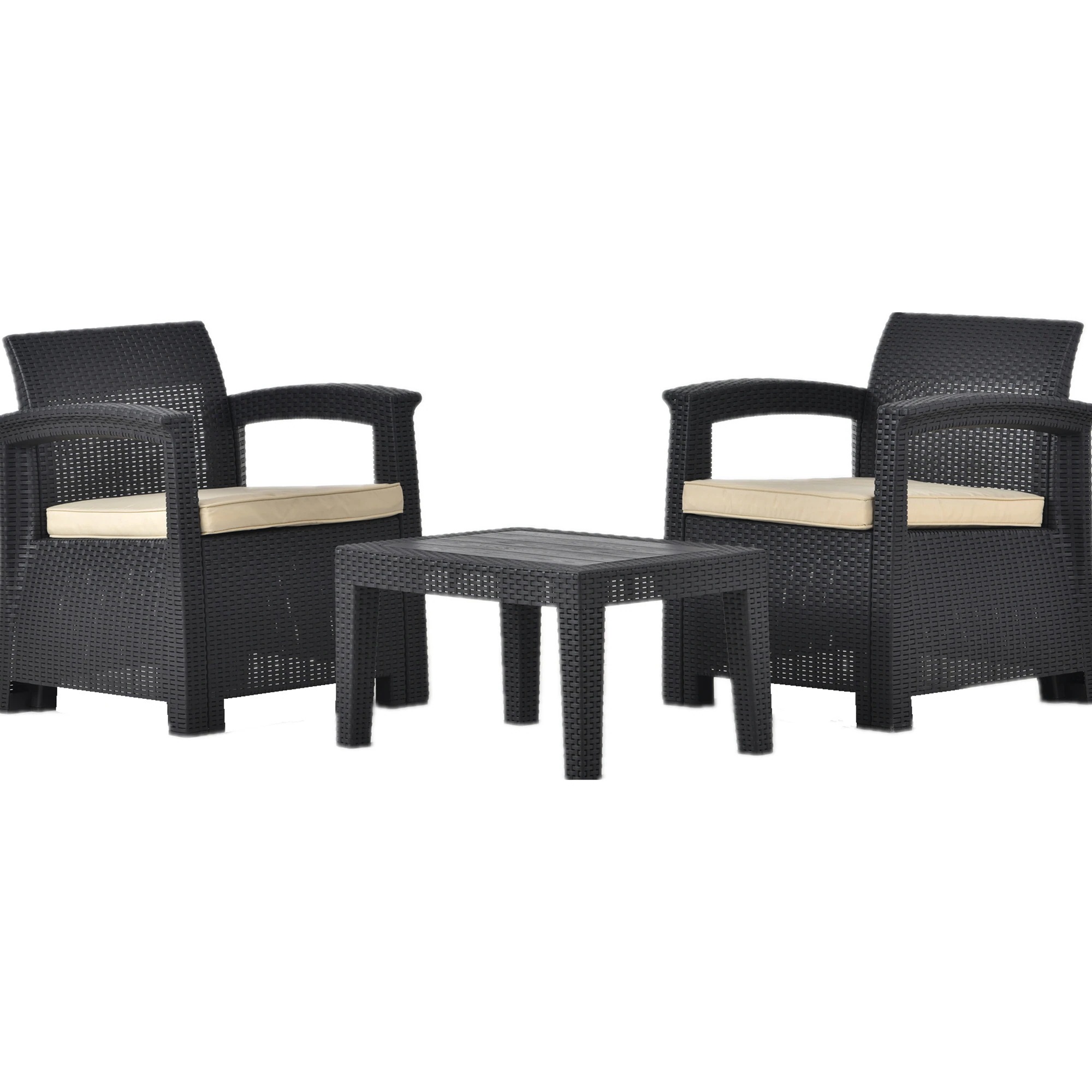 ラタン調 ガーデンファニチャー 3点 ガーデンテーブル ガーデンチェアー ラタン調 テーブル 家具 樹脂 ホテル カフェ ベランダ テラス 屋外家具 高級 ソファ ガーデンソファー ガーデニング 新作