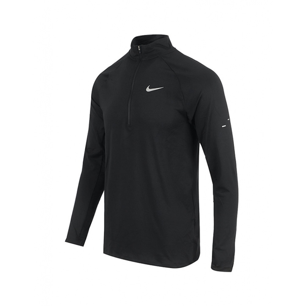 ナイキロングスリーブストライプ DRI-FIT クオータージップランニングトップ
