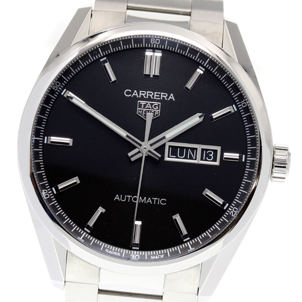 タグホイヤー TAG HEUER WBN2010 カレラ キャリバー5 デイデイト 自動巻き メンズ 箱保証書付き_815164【中古】