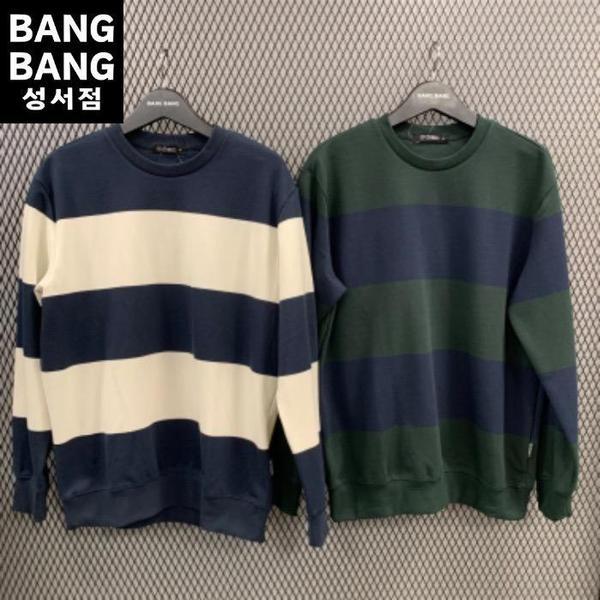 HC04 春秋メンズラウンドネックTシャツコットントップスユニセックスコットン100％配色ストライプ（S41298387）