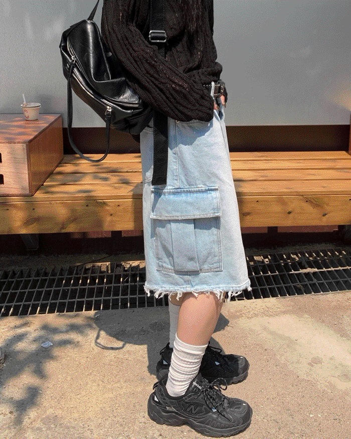(Unisex) Rough bermuda denim pantsショート・ハーフパンツ