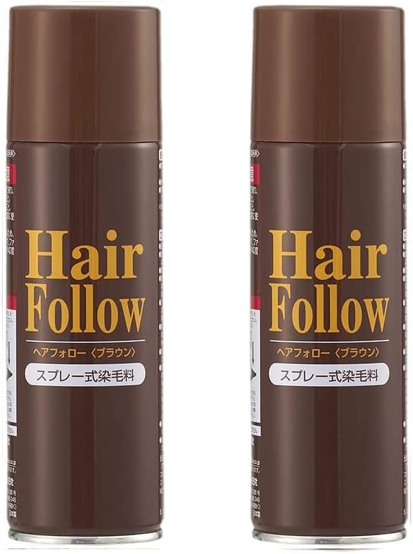 アイメディア ヘアフォロー ブラウン 150g×2本組 ヘアスプレー 白髪カバー 白髪かくし ヘアケアカバー ヘアケア対策 スタイリング剤 A-03