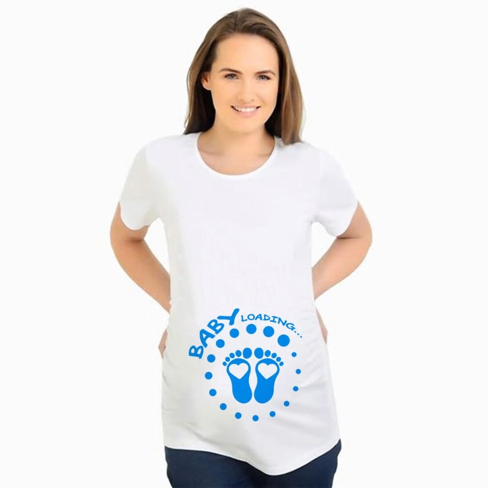 妊娠中の女性のための面白いプリントtシャツ マタニティウェア 【2021福袋】 夏 人気が高い プラスサイズの服