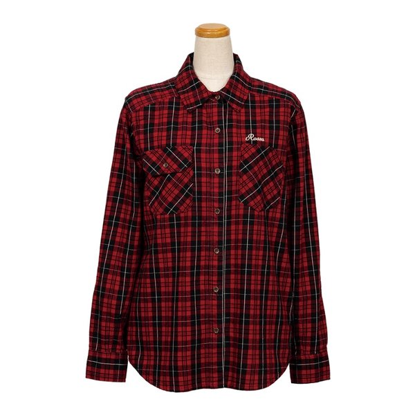 秋冬 ROJ1000 プロテクションフランネルシャツ レディース レッド/ブラック Lサイズ ROJ1000/RED/BLACK/L