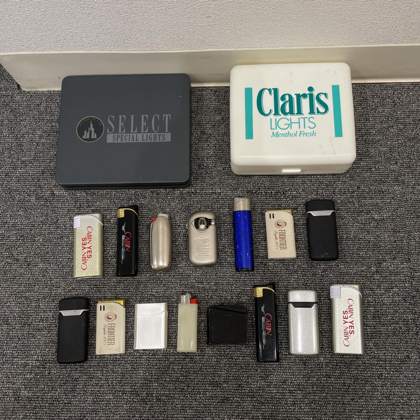 まとめ 17点 セット CABIN FRONTIER セブンスター ケース 付 喫煙具 煙草 たばこ ライター メンズ レディース EEM 0805-E2 中古