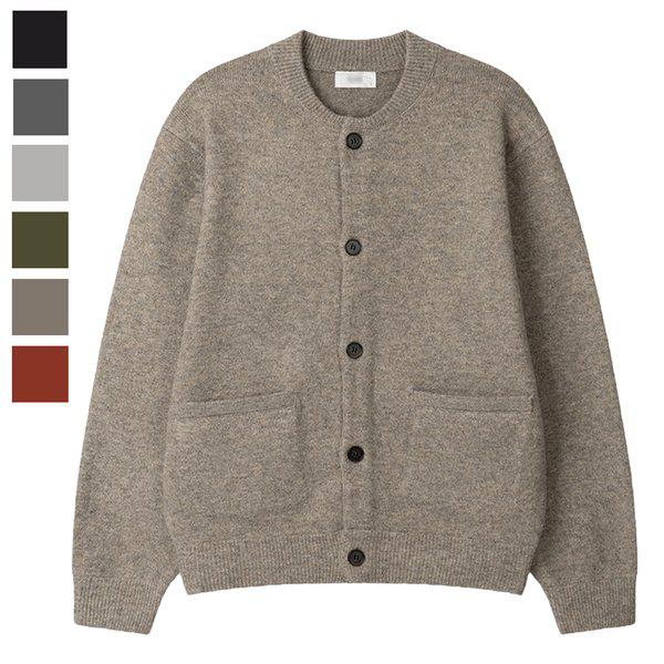 男性アルテラウンドポケットボタンカーディガン SG-CA-Q084-オートミール