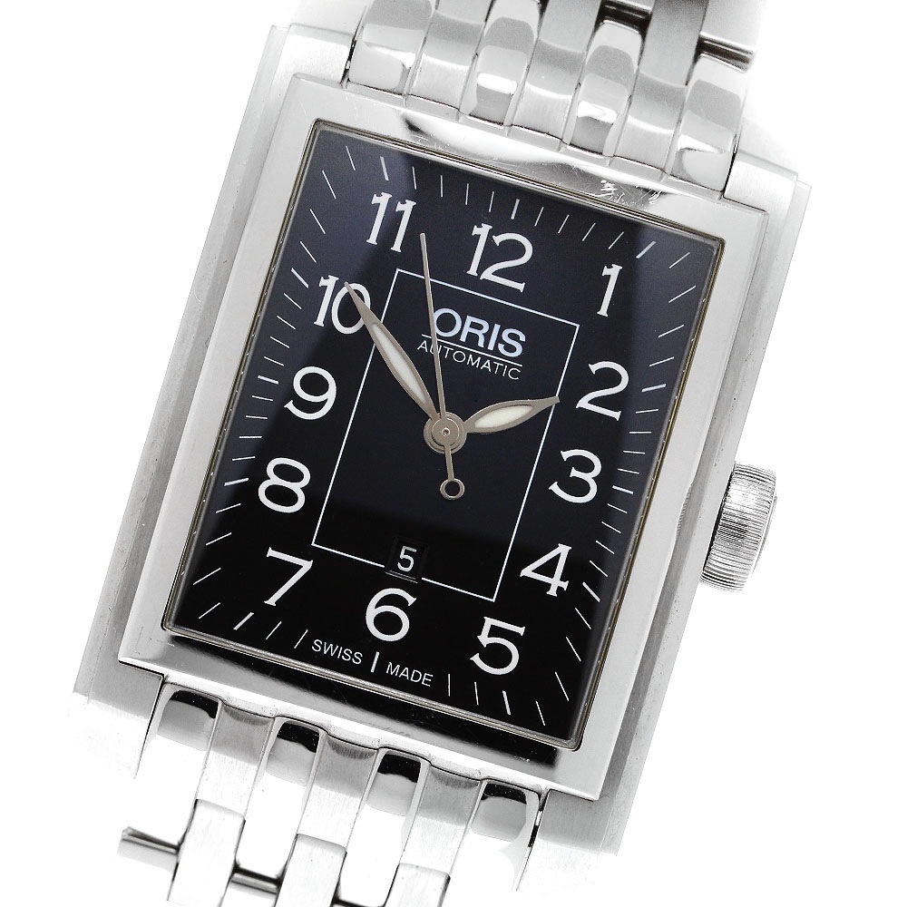 オリス ORIS 7657 レクタンギュラー デイト 自動巻き メンズ _909049【中古】