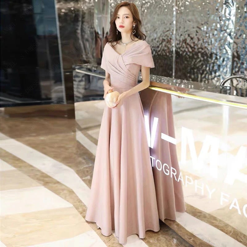 ふわっとフレアスカート ドレス フレンチイブニングドレス2023新作パーティーバースデーパーティーエレガントワンピース-65