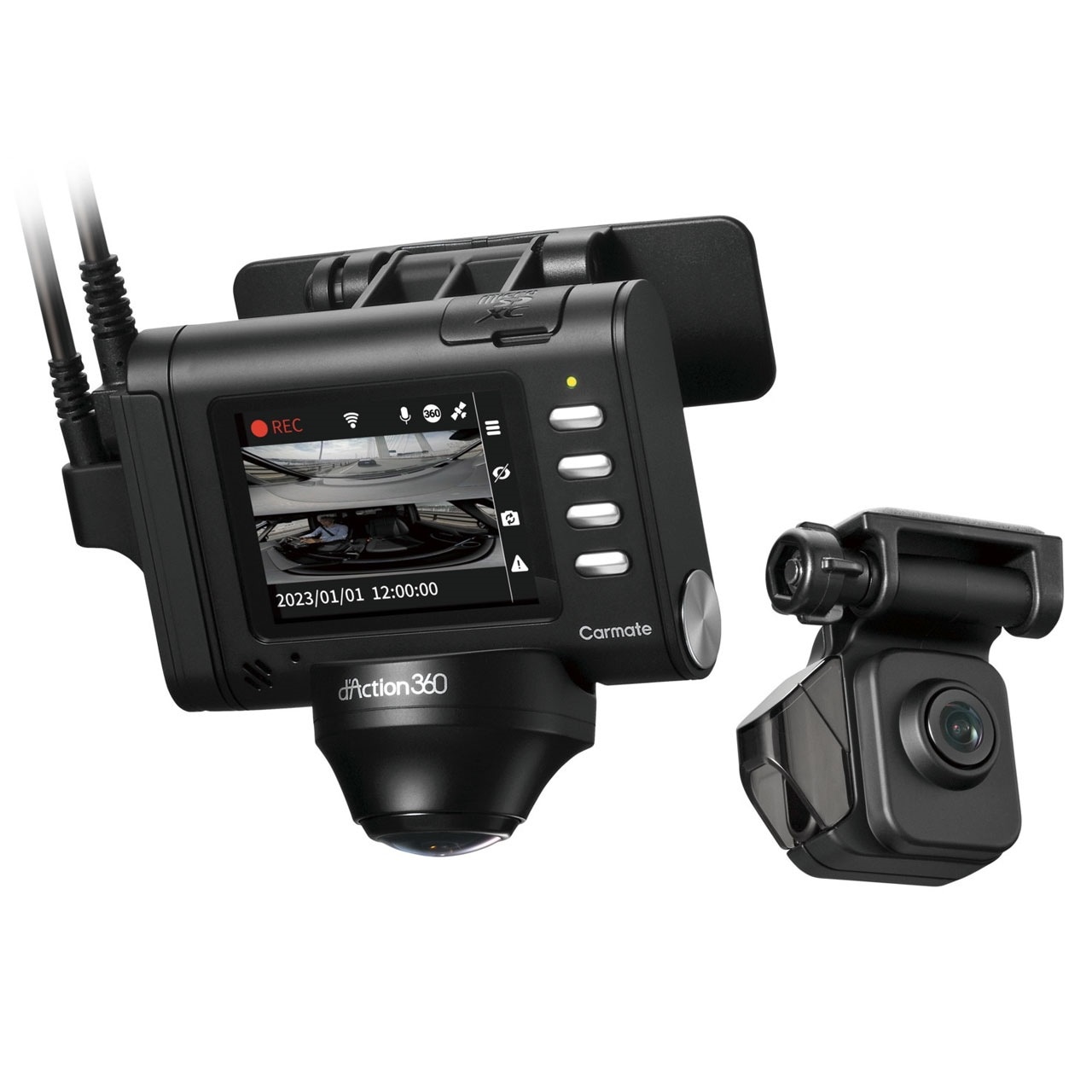 d Action 360D DC3600R ドライブレコーダー 360映像 フルHDの高画質撮影 2.4インチ