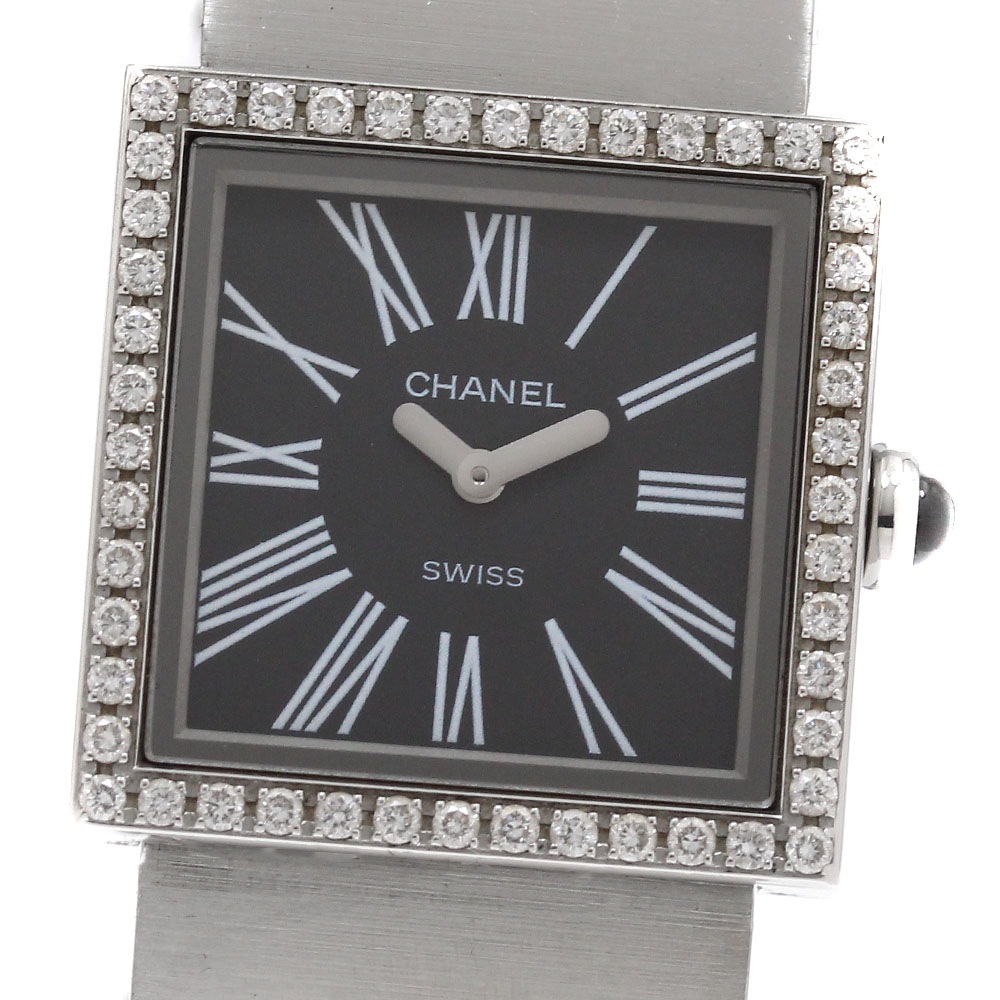 シャネル CHANEL H0826 マドモアゼル ダイヤベゼル クォーツ レディース _923554【中古】