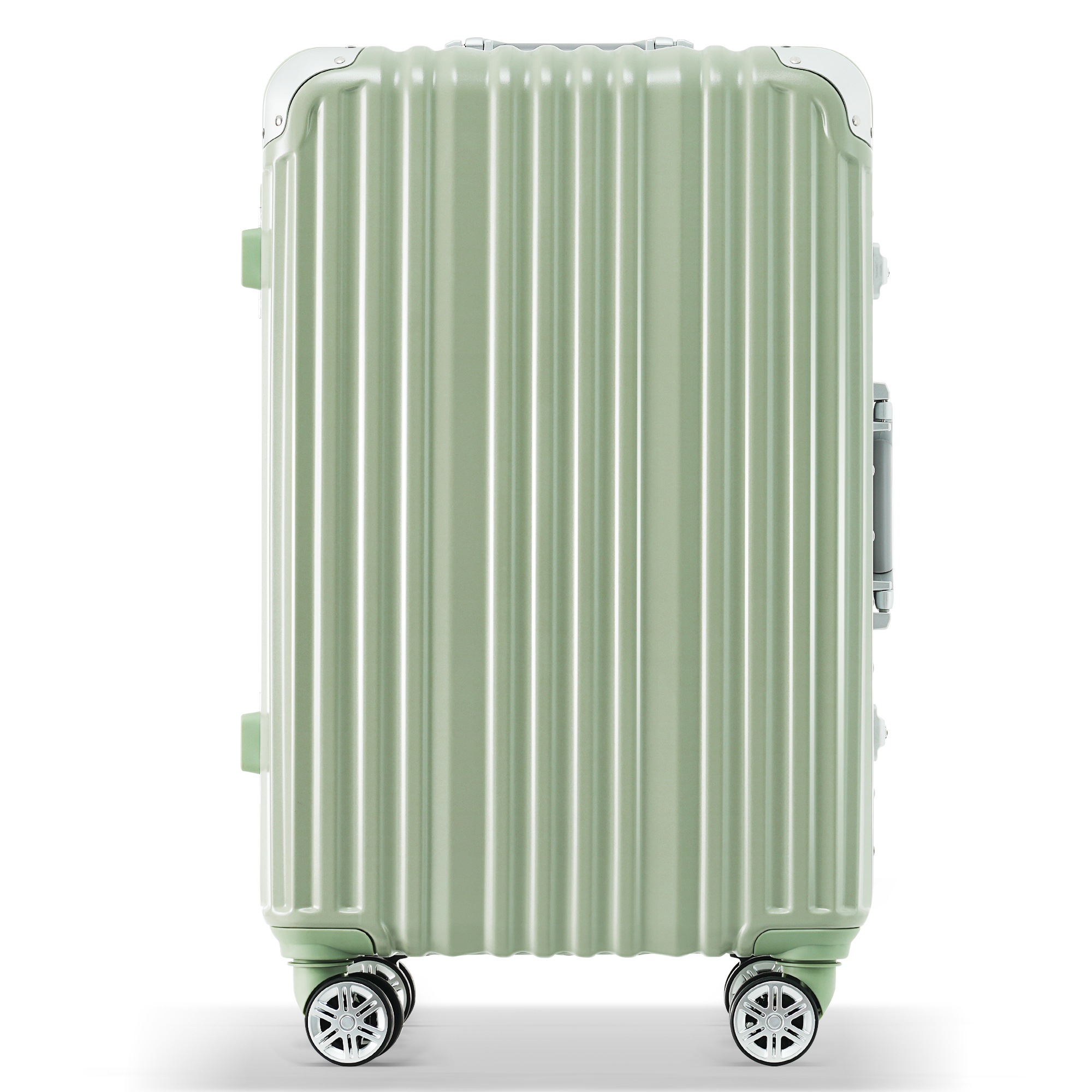 スーツケース Mサイズ アルミ ストッパー付き USBポート カップホルダー キャリーケース キャリーバッグ アルミフレーム 3日~7日 大容量 超軽量 軽い おしゃれ かわいいダブルキャスター 中型