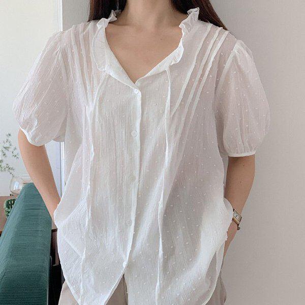（BL）Pヨルピンタックブラウス 春夏 女性ブラウス