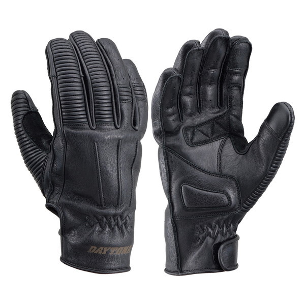D19490 HBG-061 Mサイズ ブラック [バイク用グローブ タッチパネル対応 / 春夏秋 / 本革 / ヴィンテージライン]