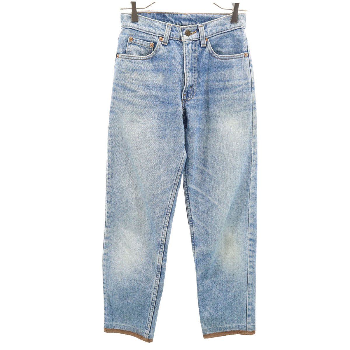 90s オールド USA製 テーパードデニムパンツ W27 ジーンズ レディース 古着