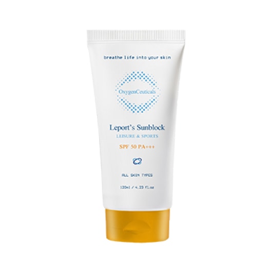 オキシジェン シューティカルズ レポーツサンブロック (保湿日焼け止め) 120ml.