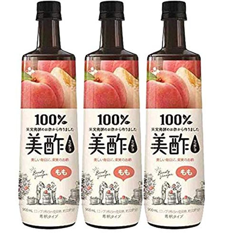 美酢 ミチョ もも 900ml3本セット 果実酢 ピーチ 桃 【オープニング ファッション通販