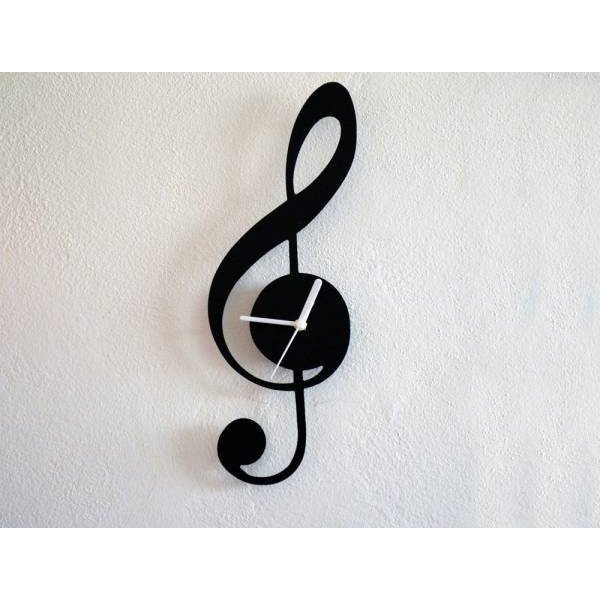 激安セール 壁掛け時計 音楽 ト音記号 楽譜 音符 シルエット デザイン 人気 おしゃれ 人気 インテリア おしゃれ ディスプレイ