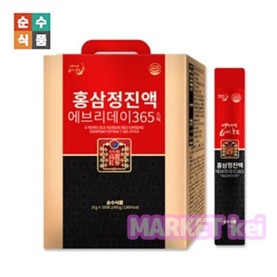 【100包 6年根高麗紅参365スティック】/紅参/健康機能食品 免疫力 大容量/ジンセノサイド7mg/g配合 免疫力強化韓国食品 健康食品 プレゼント/純粋食品