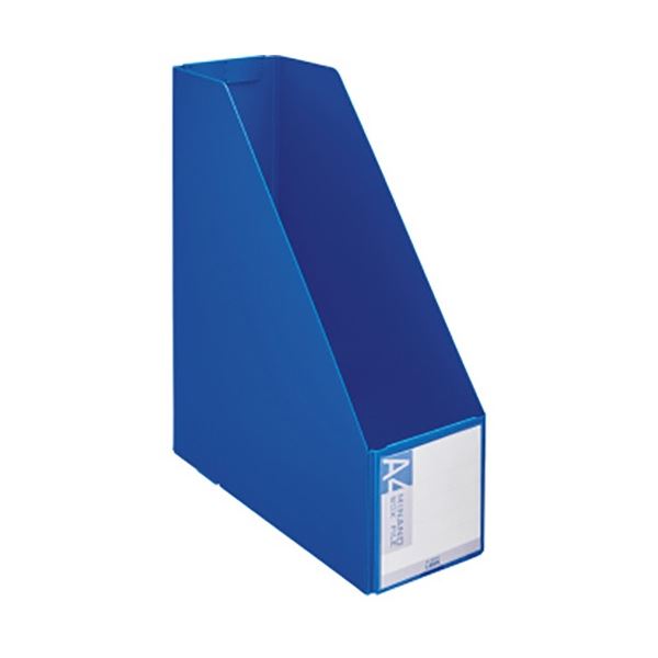 (まとめ) ライオン事務器 ボックスファイル(ミナノ) A4タテ 背幅102mm ブルー BF-633M 1冊 (×20セット)