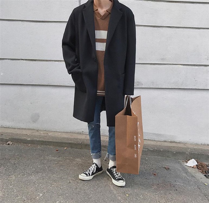 定番のベーシックデザイン トレンチコート 男性 中長セクション ファッション ウチェスターコート 秋 冬 コート 韓国 百掛け イギリス風 厚手 カレッジ風 リアル 気質 定番のベーシックデザイン トレンチコート 男性 中長セクション ファッション ウチェスターコート 秋 冬 コート 韓国 百掛け イギリス風 厚手 カレッジ風 リアル 気質