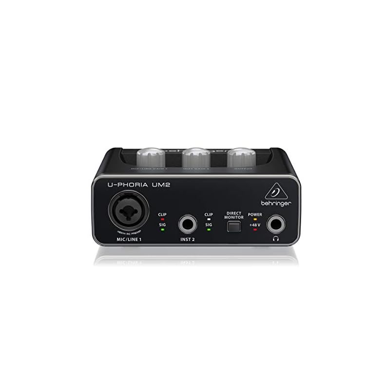 【3日以内発送】ベリンガー 2入力2出力 USBオーディオインターフェース ブラック 1-Channel UM2 U-PHORIA