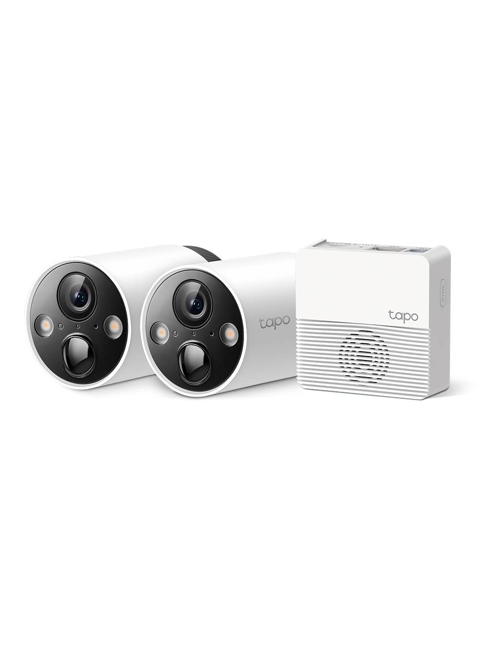 TP-Link フルワイヤレス ネットワークカメラ 屋外カメラ ペットカメラ 防犯カメラ 2K QHD 照明 ライト 搭載 音声通話可能 ハブ搭載 メーカー保証1年 カメラｘ2+ハブ1セット IP65