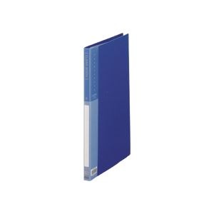 (まとめ) TANOSEE クリヤーブック（クリアブック） A4タテ 20ポケット 背幅17mm ブルー 1冊 (×50セット)