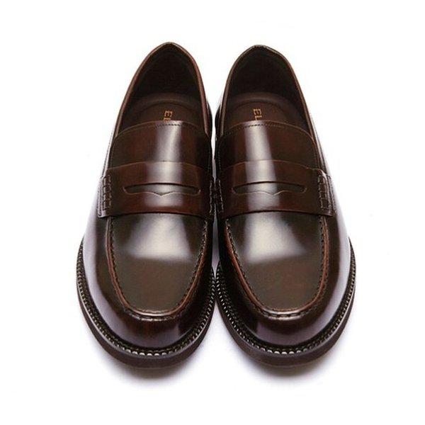 国民クッションUP天然皮革メンズペニーローファーD91XD_GN