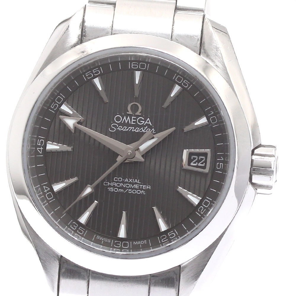 オメガ OMEGA 231.10.30.20.06.001 シーマスター アクアテラ デイト 自動巻き レディース 保証書付き_869012【中古】