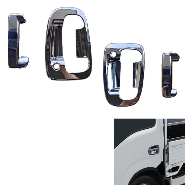 いすゞ 23エルフ 7代目 R5.3～メッキドアハンドルカバー 左右セット トラック用品 外装 GZ(メッキ)