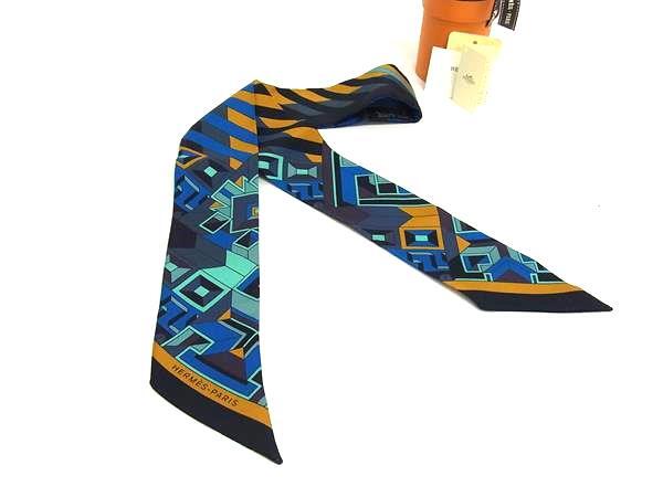 リボンスカーフ ツイリー シルク100% 062881S-02 LE FIL DARIANE アリアドネの糸 マルチカラー 大判 ストール マフラー ブランド 高級【本物保証】