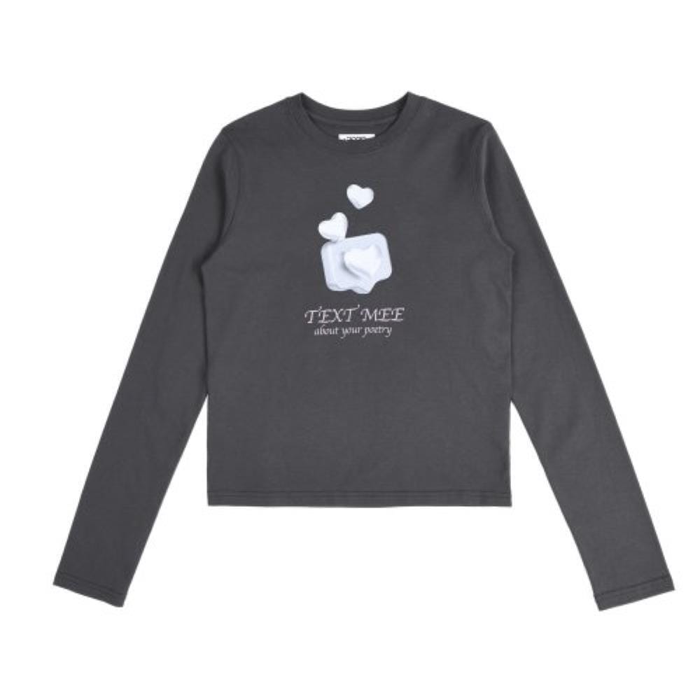 AEAE Text Me LS CHARCOAL A233WLS02CG