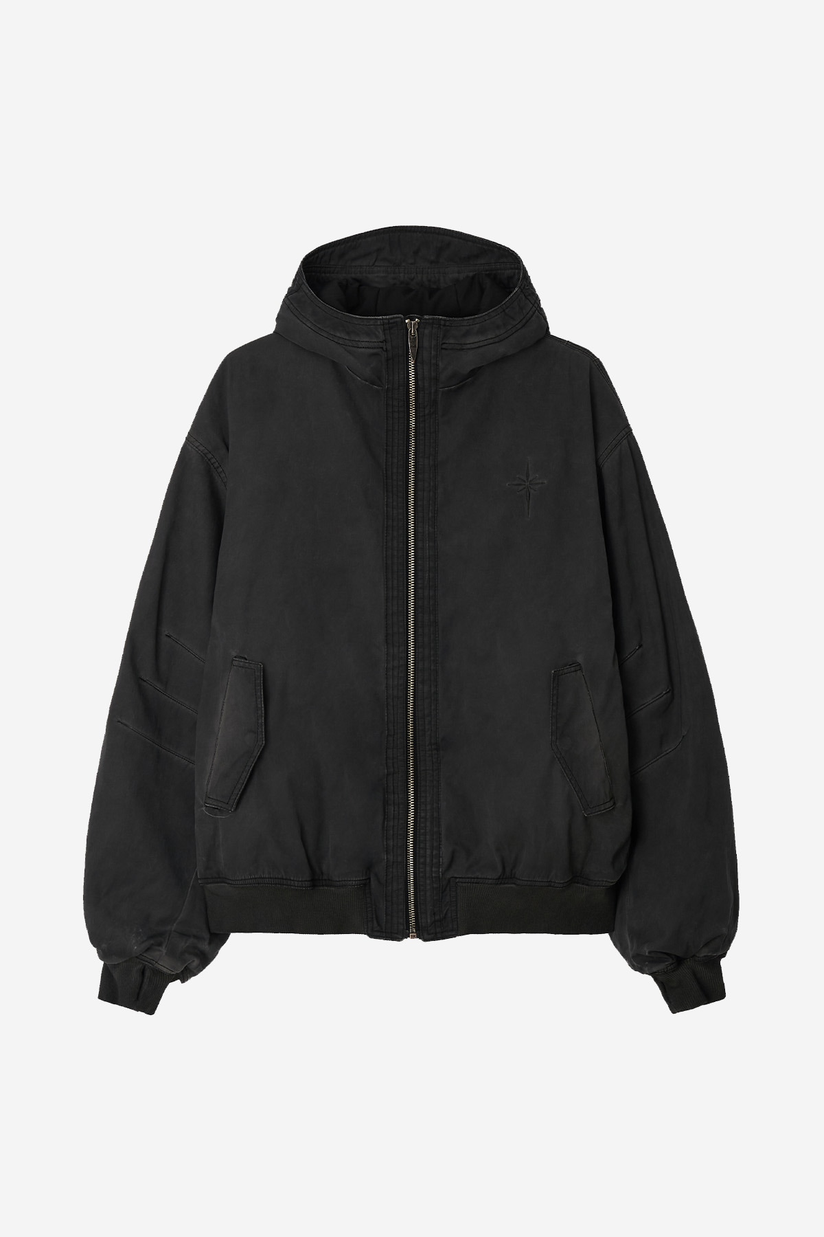 【BLR】 DYED SNOWFLAKES LOGO WASHING PUFFER JACKET