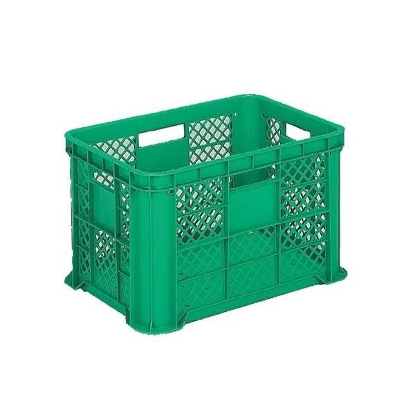 (6個セット) リステナー/網目コンテナボックス (MB-58) グリーン メッシュ構造 (みかん 果物 野菜等収穫 保管 保存 物流)