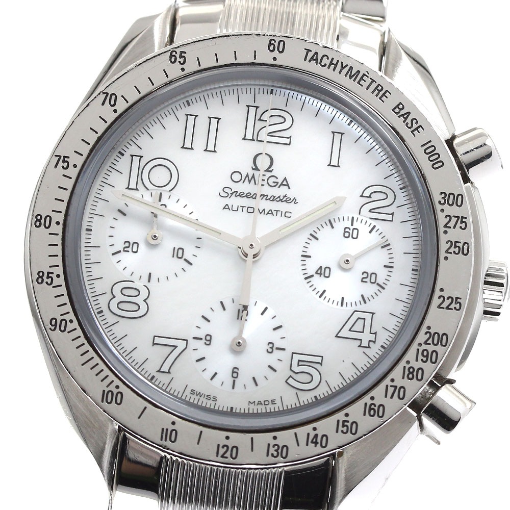オメガ OMEGA 3534.70 スピードマスター クロノグラフ 自動巻き ボーイズ 保証書付き_888368【中古】