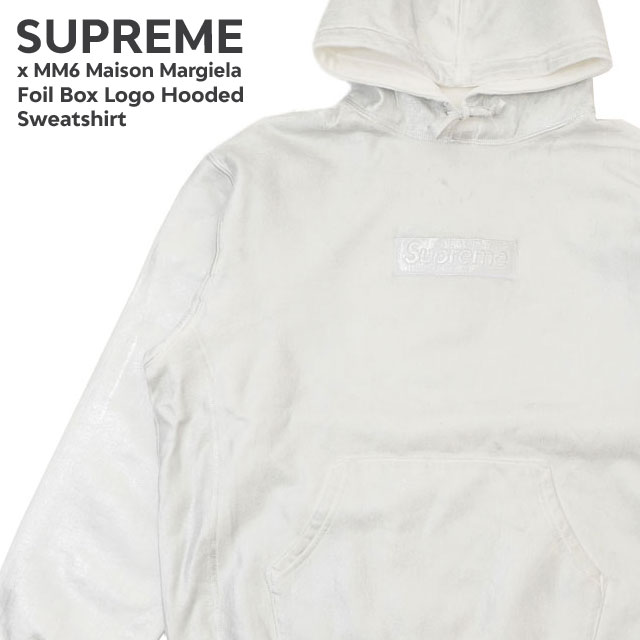 シュプリーム SUPREME x メゾン マルジェラ MM6 Maison Margiela Foil Box Logo Hooded Sweatshirt ボックスロゴ 211-000863-040