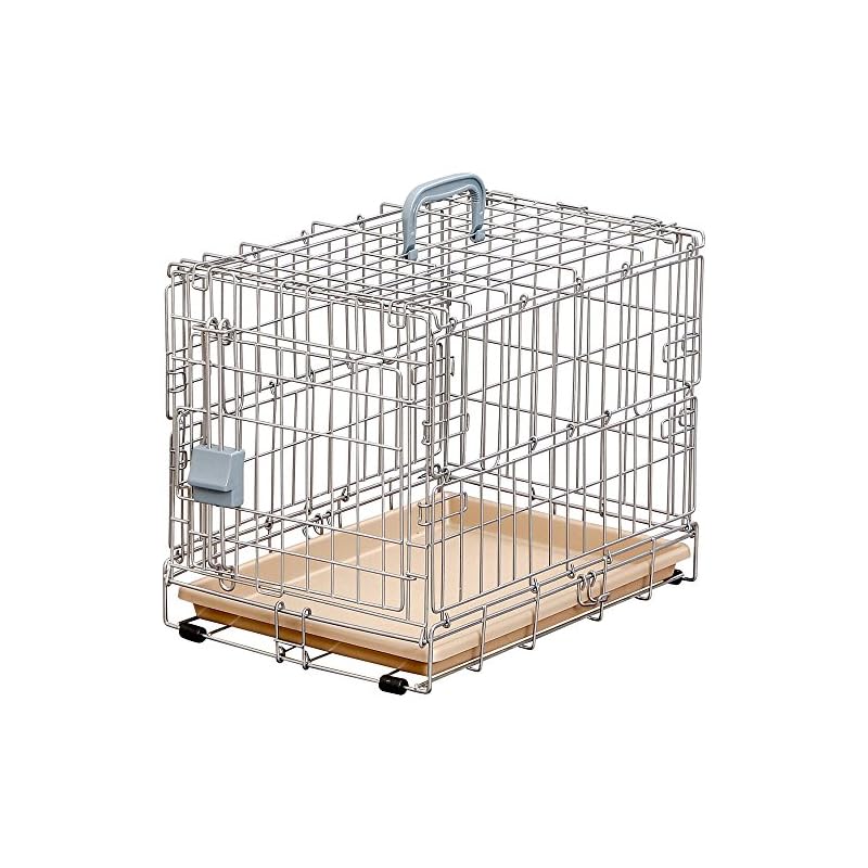 【即納】アイリスオーヤマ 犬 猫 ケージ 折りたたみ シルバー/ブラウン 超小型犬猫用 幅34奥行47高さ38.5cm 5,715円
