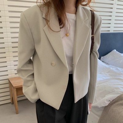 アウター デート ジャケット 上着 袖あり 長袖 春 秋 10代 20代 30代 レディース 女性用 個性的 アプリコット ブラック フリーサイズ ショート丈 こなれ感 シック スタイルアップ