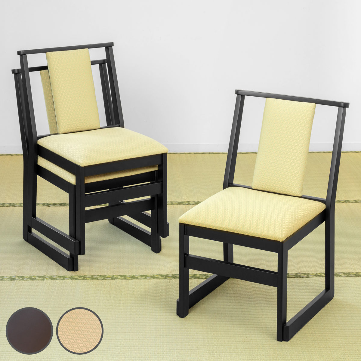 お座敷チェア ハイタイプ 座面高44cm 座椅子 スタッキング 和室 座敷 畳用椅子 ダイニングチェア 椅子 チェア いす 料亭 旅館 仏事 法事 仏具 冠婚葬祭 木製 完成品 11,529円