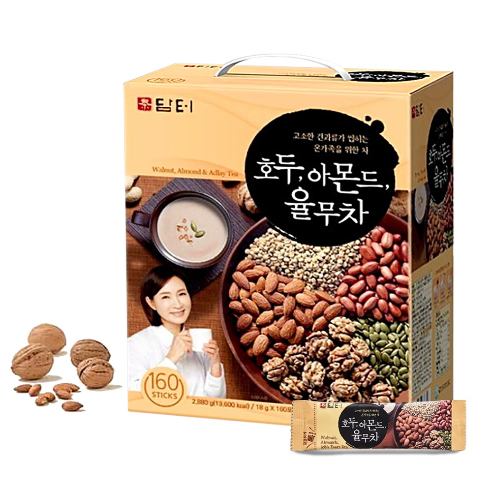 韓国産 クルミ アーモンド スティック型 ハトムギ茶 160p