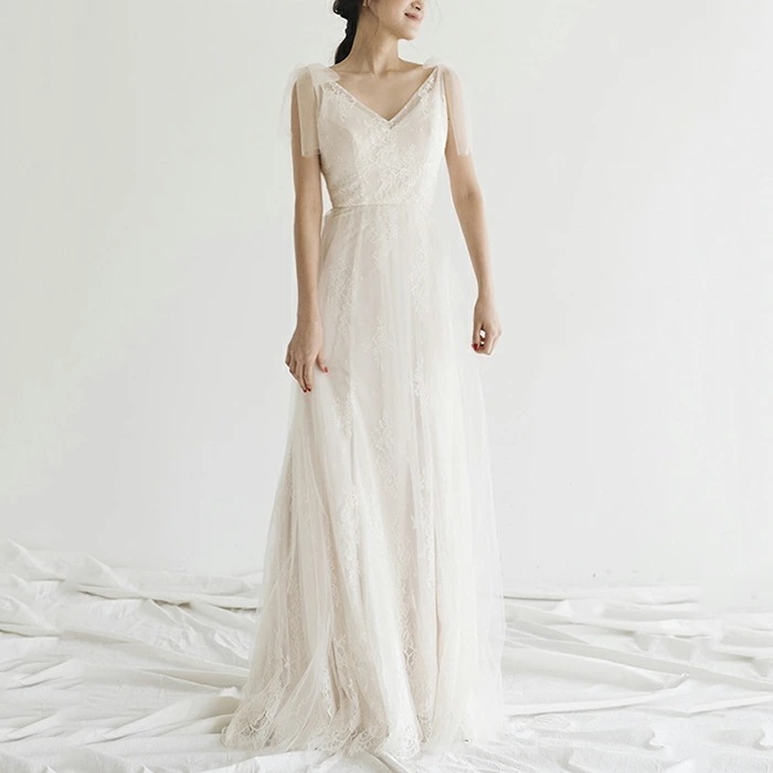 【即日発送】【赤字覚悟】ウェディングドレス 二次会 花嫁 ロングドレス ウエディングドレス Aラインドレス パーティードレス 演奏会 ブライダル お呼ばれ 結婚式 エンパイア ワンピース 披露宴 海外