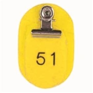 西敬 親子札/番号札 #7162 BO-51Y 51100(50組) 黄