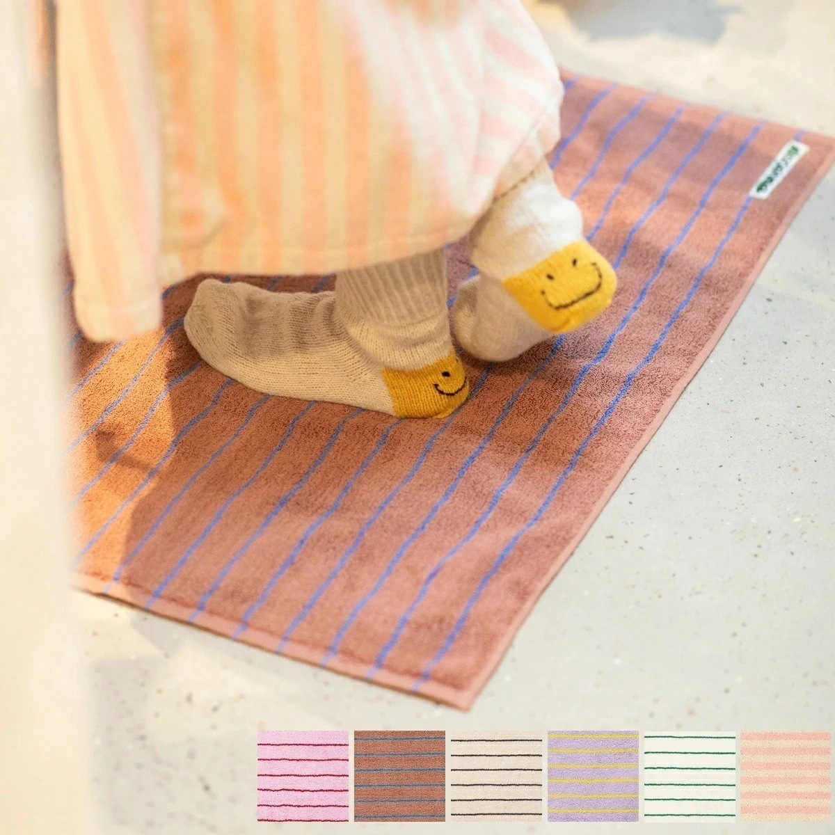 BONGUSTA ボングスタ バスマット NARAM BATH MAT レディース ストライプ コットン ボーダー ラグ OEKO-TEX 50×80 カラー6色
